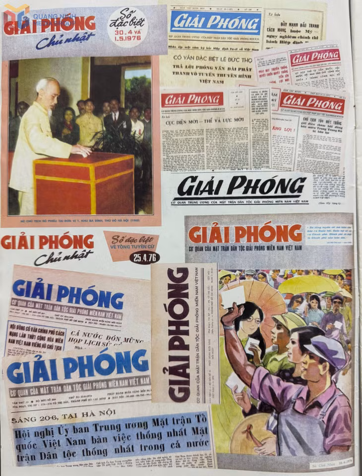 Một số tờ báo Giải Phóng còn lưu giữ được.