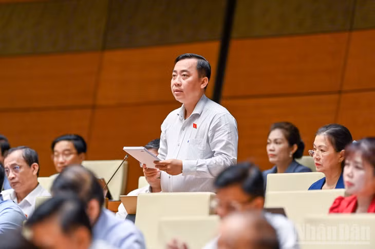 Đại biểu Đào Chí Nghĩa (đoàn thành phố Cần Thơ). (Ảnh: DUY LINH)