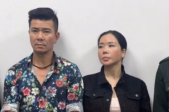 Vợ chồng Lê Văn Đông và Nguyễn Thị Mai Anh. Ảnh: Công an Hà Nội