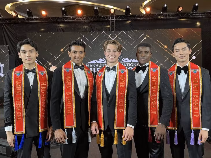 Top 5 cuộc thi Manhunt International 2025 - Ảnh: Manhunt International