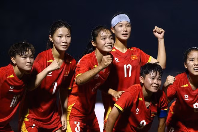 U19 nữ Việt Nam thắng U19 nữ Myanmar ở trận ra quân giải U19 nữ Đông Nam Á 2025. Ảnh: VFF