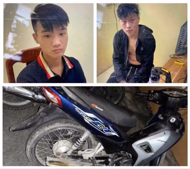 Lê Xuân Phương, Nguyễn Thiên Kỳ và tang vật vụ án.