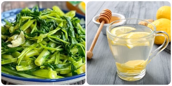 Ăn nhiều rau xanh và uống nước chanh ấm là những thói quen rất tốt cho gan