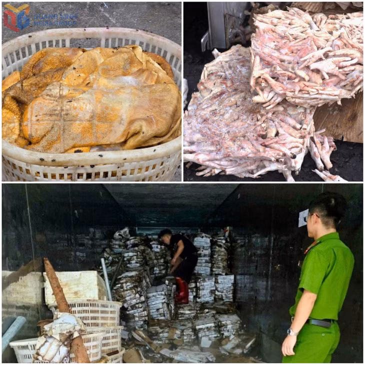 Hơn 25 tấn thực phẩm cất giấu trong kho lạnh không đảm bảo vệ sinh ATTP.