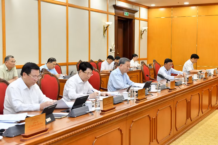 Tổng Bí thư Tô Lâm phát biểu chỉ đạo cuộc họp. (Ảnh ĐĂNG KHOA)