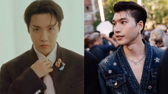 J-Hope nhóm BTS (trái) và HIEUTHUHAI. Ảnh: YG/Nhân vật cung cấp