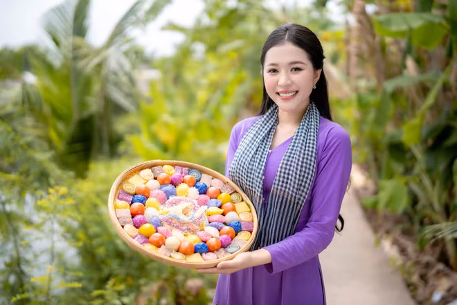 Các loại bánh dân gian Nam Bộ được quảng bá trong chiến dịch truyền thông điểm đến của địa phương. (Ảnh: CTV/Vietnam+)