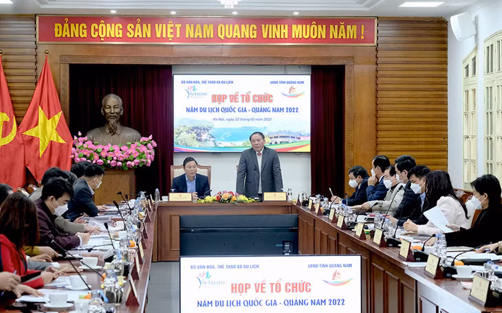 Bộ trưởng Nguyễn Văn Hùng phát biểu tại buổi làm việc (Ảnh: TCDL)