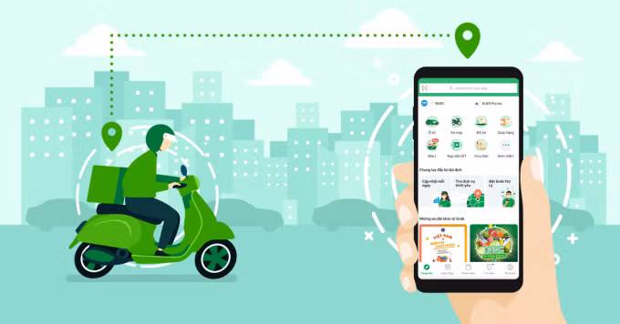 Grab là ứng dụng cung cấp đa tiện ích. Ảnh: Fmarket