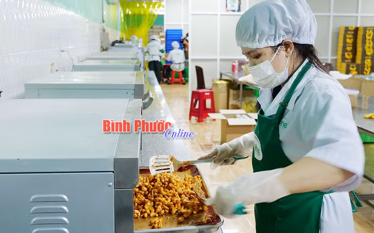 Sản phẩm hạt điều được chế biến sâu tại Công ty TNHH Vinahe - Ảnh: Đông Kiểm