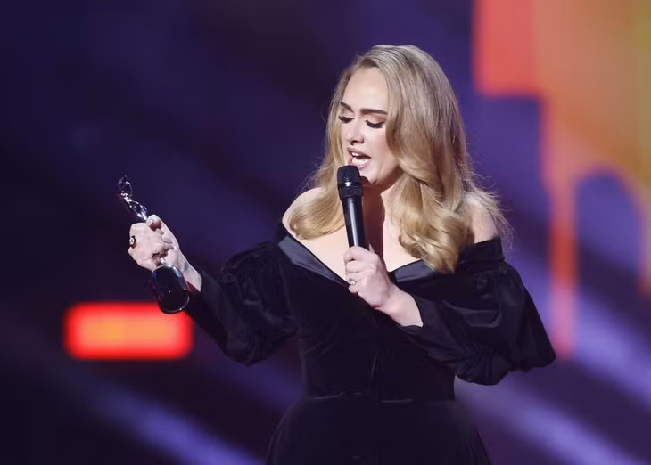 Danh ca Adele đã thâu tóm 3 giải thưởng quan trọng nhất của Brit Awards 2022. Ảnh: Reuters