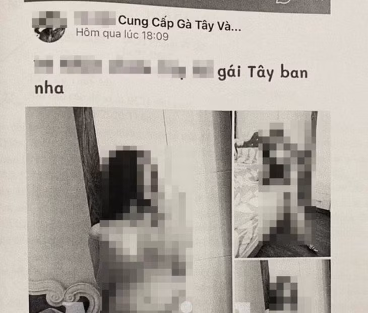 Nhiều hình ảnh gái bán dâm không mảnh vải che thân được quảng cáo để thu hút khách mua dâm