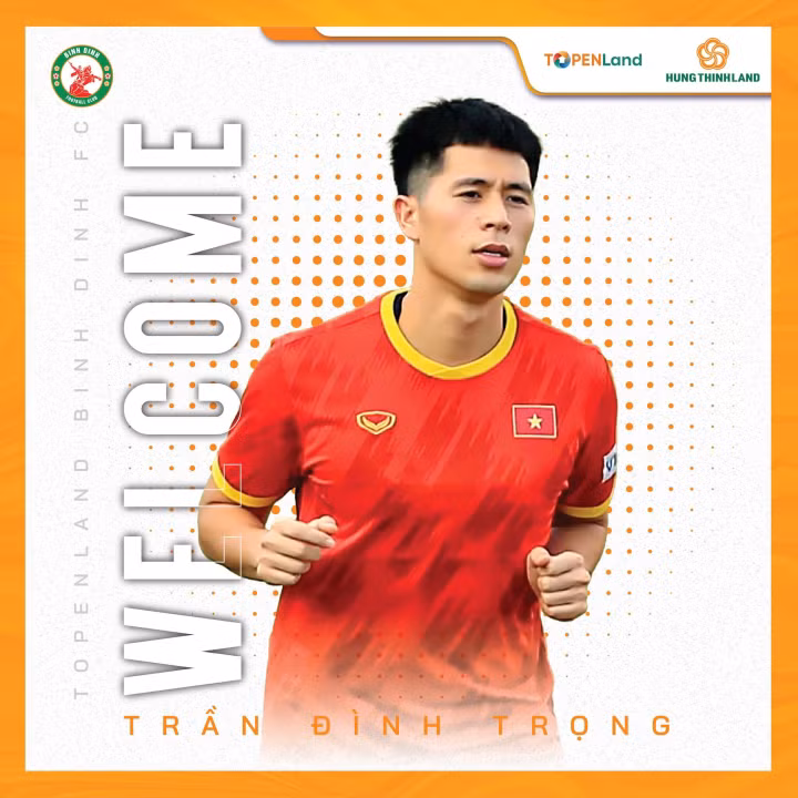 Đình Trọng gia nhập Bình Định.