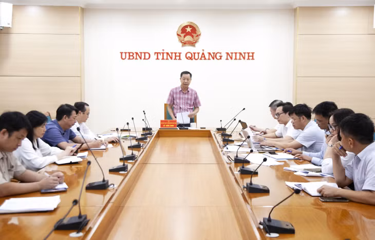 Đồng chí Lê Văn Ánh, Phó Chủ tịch UBND tỉnh chủ trì cuộc họp