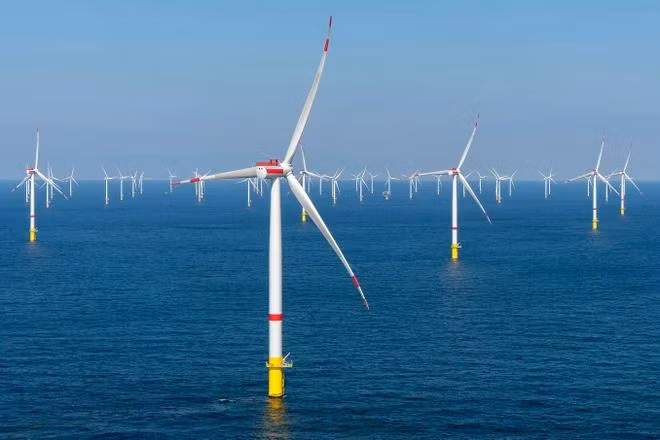 Petrovietnam sẵn sàng nguồn lực phát triển các dự án điện gió ngoài khơi tại Việt Nam. (Ảnh: PV/Vietnam+)