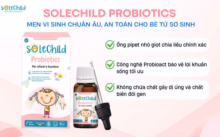 Solechild Probiotics hiệu quả, an toàn cho bé từ sơ sinh