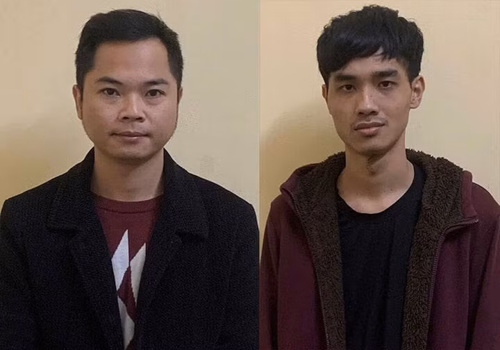 Bị can Nguyễn Đức Hoà và Võ Thành Đạt.