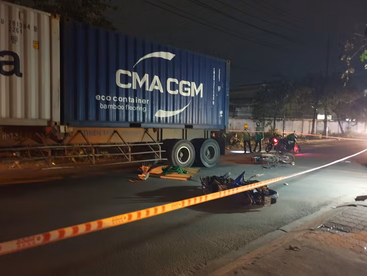 Hiện trường vụ tai nạn.