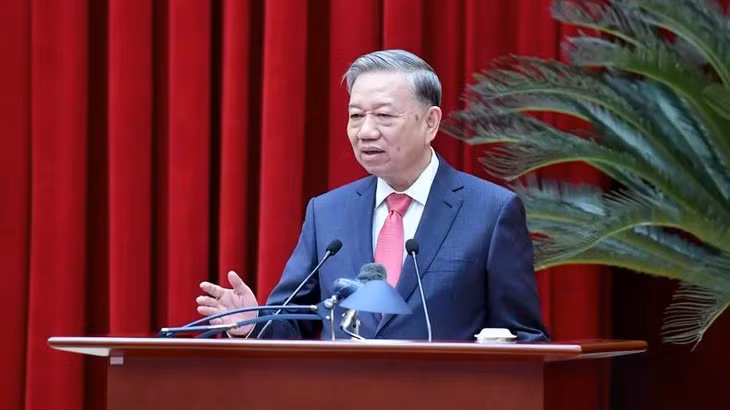 Tổng Bí thư Tô Lâm phát biểu chỉ đạo Hội nghị. (Ảnh: Đăng Khoa)