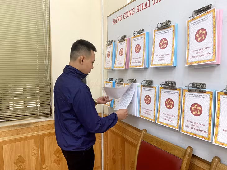 TTHC được Trung tâm Hành chính công huyện Tiên Yên niêm yết công khai, minh bạch.