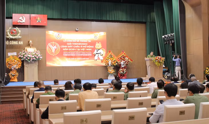 Lễ Công bố Giải Taekwondo Cảnh sát châu Á mở rộng năm 2024 tại Việt Nam. Ảnh: Kiến Văn