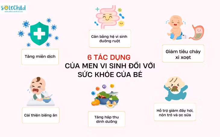 Men vi sinh có rất nhiều tác dụng tốt với sức khỏe của bé