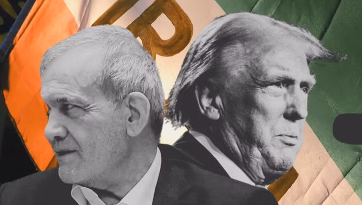 Ông Trump (phải) ra tín hiệu sẵn sàng đàm phán hạt nhân với Iran qua kênh Oman. Ảnh: intellinews