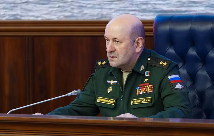 Trung tướng Igor Kirillov, Tư lệnh Lực lượng Phòng vệ Bức xạ, Hóa học và Sinh học của Liên bang Nga. Ảnh tư liệu: TASS