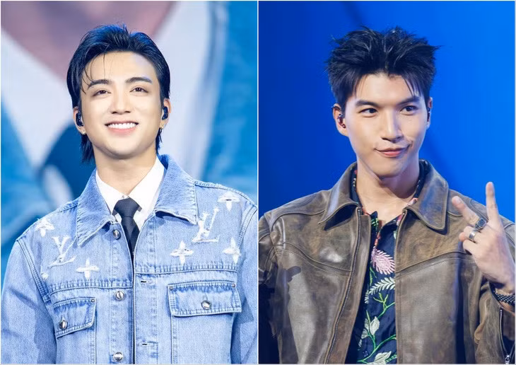 Soobin và HIEUTHUHAI cũng là những nghệ sĩ có nhiều ca khúc vào bảng xếp hạng Làn sóng xanh 2024 - Ảnh: NVCC