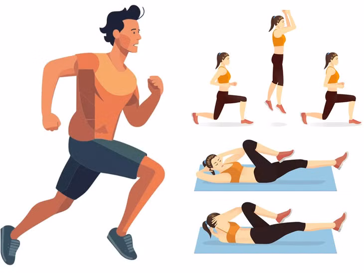 Những bài tập luyện Tabata. Đồ họa: Hồng Diệp.