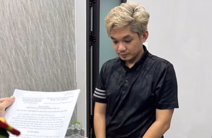 Trịnh Thành Đức tức rapper Lil Ken bị bắt. Ảnh: Công an cung cấp