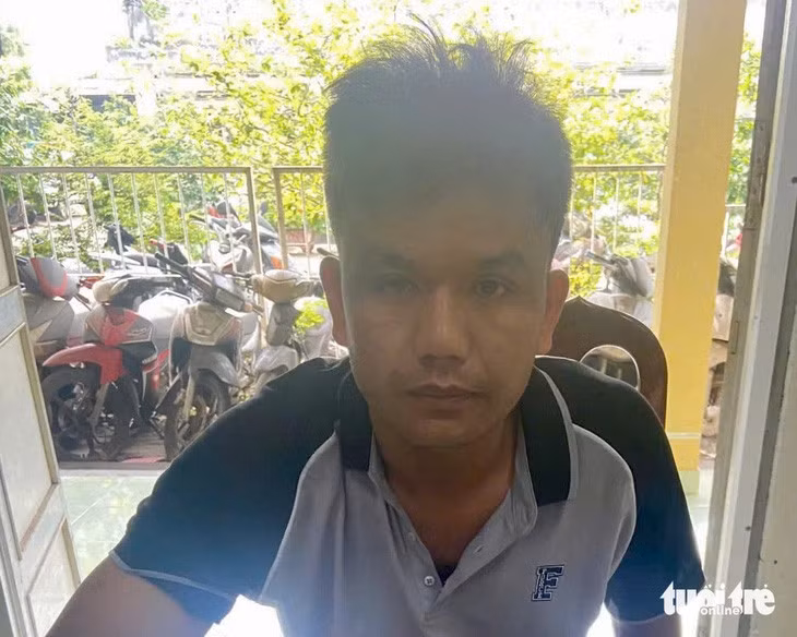 Dương Thanh Hải tại cơ quan công an - Ảnh: A.X.