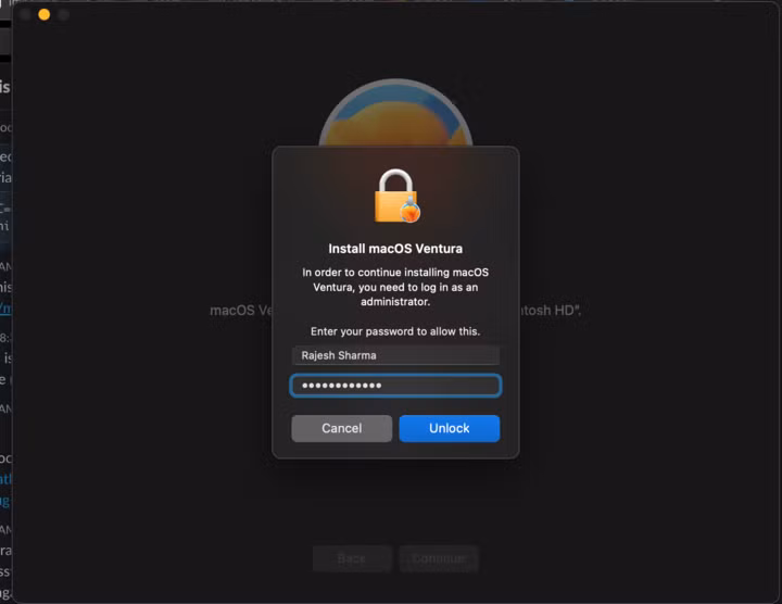 Vì lý do bảo mật, mọi hành động thay đổi ứng dụng hay hệ điều hành trên MacOS đều yêu cầu nhập mật khẩu.