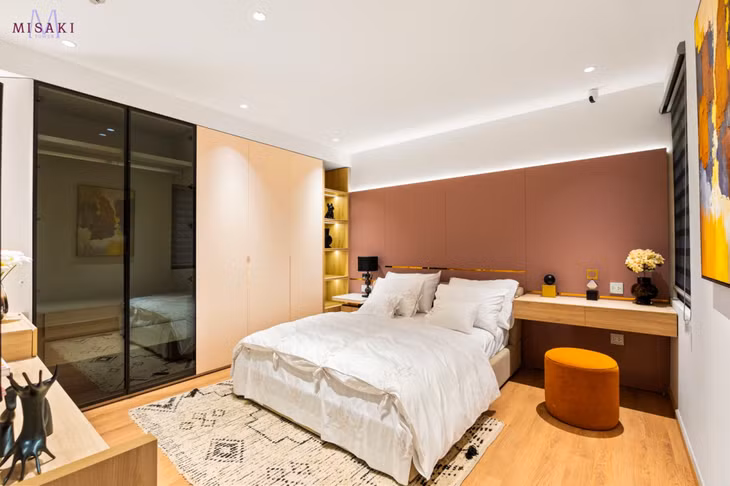 Không gian sống đẳng cấp trong căn hộ chuẩn Nhật Bản.