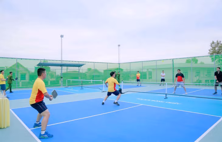 Công an TP Đông Triều xây dựng sân Pickleball, thành lập CLB Pickleball. Ảnh: Trung tâm TT-VH Đông Triều