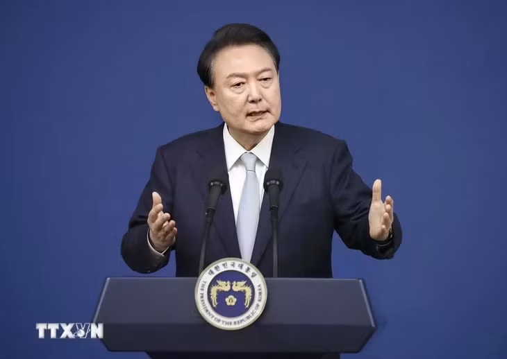 Tổng thống Hàn Quốc Yoon Suk Yeol. (Ảnh: Kyodo/TTXVN)