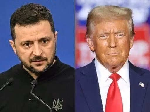 Tổng thống Ukraine Volodymyr Zelensky (trái) và Tổng thống đắc cử Mỹ Donald Trump. (Nguồn: Islandernews)