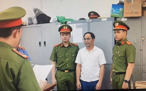 Cựu Phó Ban Quản trị chung cư Miếu Nổi Đinh Việt Cường bị khởi tố. Ảnh: Công an