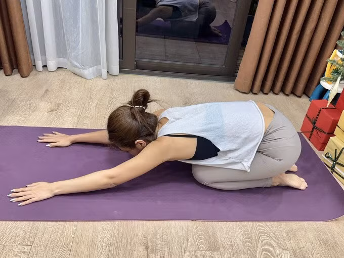 Tư thế em bé. Ảnh: Ngọc Phạm