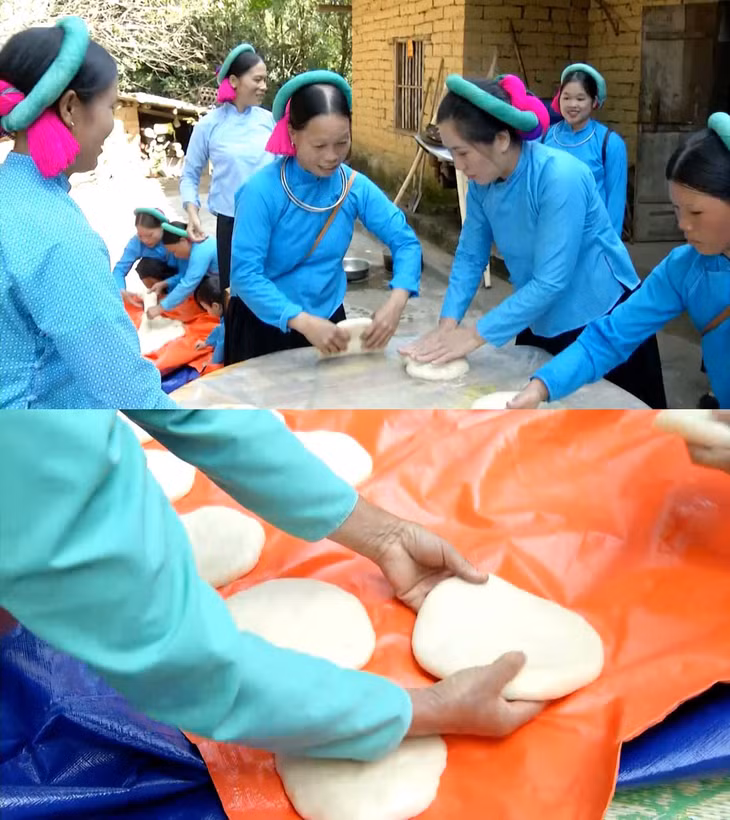 Bánh dày là món ăn quan trọng ngày Tết của người Sán Chỉ.