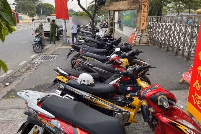 Số xe máy bị tạm giữ (Ảnh: Công an cung cấp).