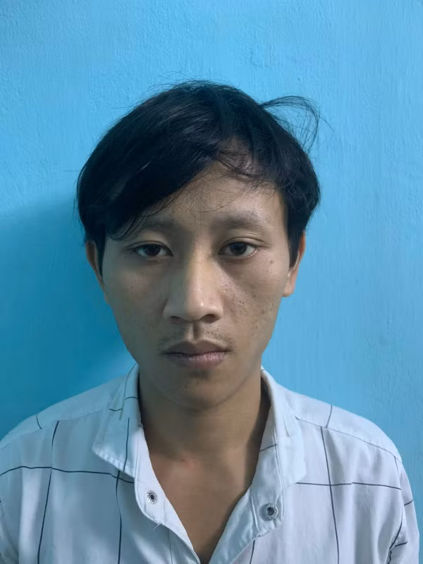 Trần Hữu Trí tại cơ quan Công an.