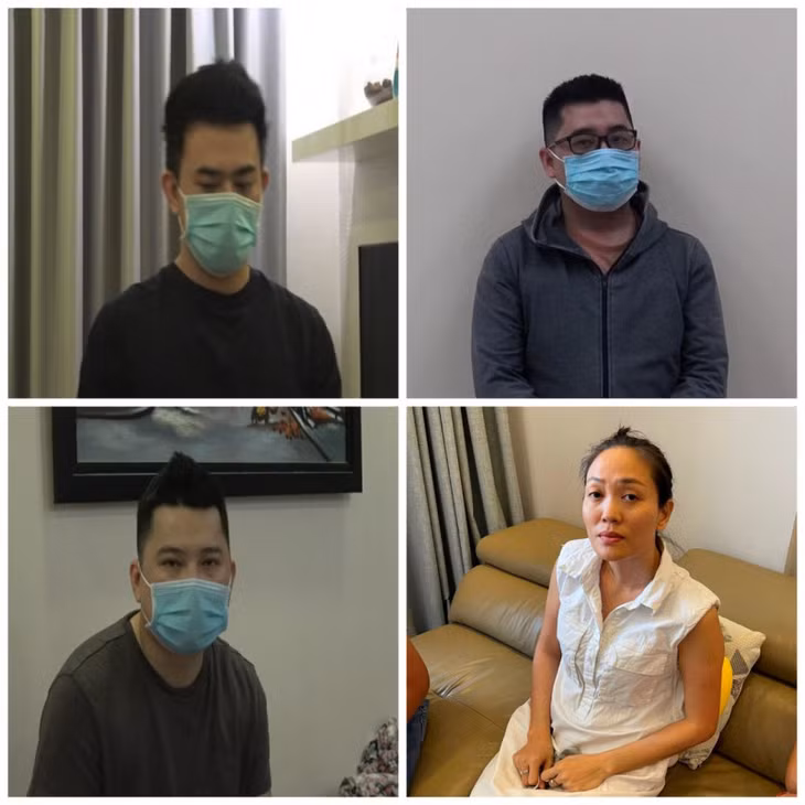Nhóm đối tượng cầm đầu đường dây đánh bạc gần 4 tỷ USD lúc bị bắt.