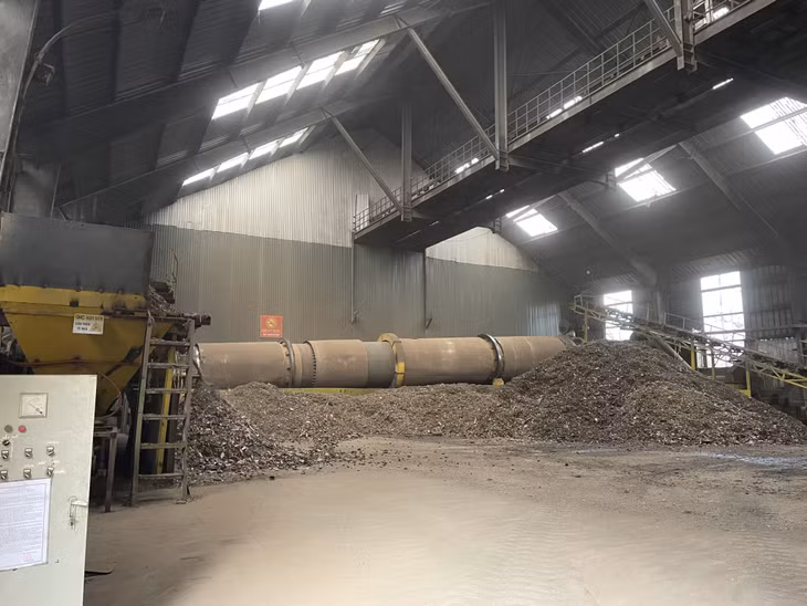 Dây chuyền đốt rác của Công ty CP Xi măng và Xây dựng Quảng Ninh.