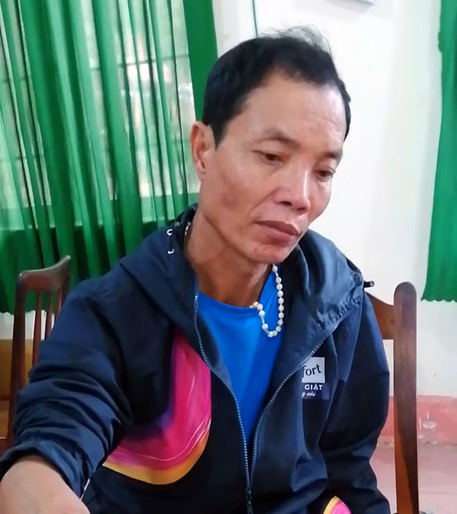 Nghi phạm Nguyễn Văn Đức tại cơ quan công an - Ảnh: A.B.