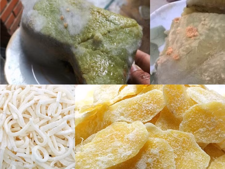 Một số loại thực phẩm sau Tết dễ nấm mốc. Ảnh: Hương Giang