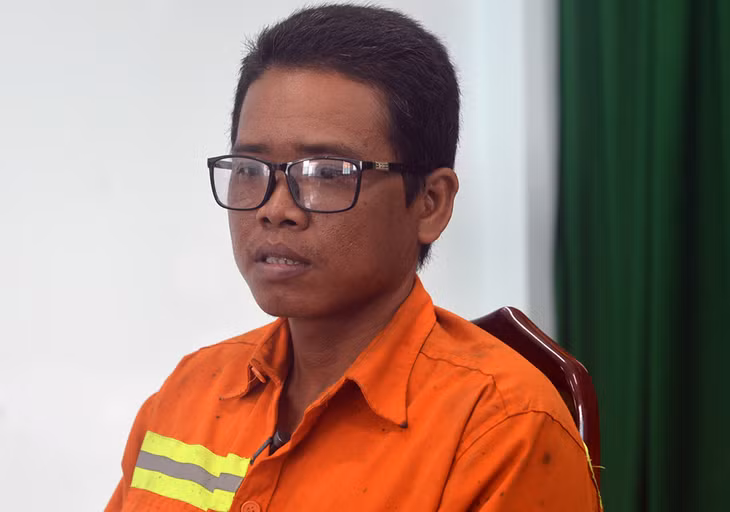 Anh Đoàn Tuấn Em - người đầu tiên đến giải cứu bé Nam nhưng bất thành.