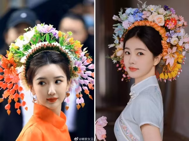 Các ngôi sao như Mao Hiểu Đồng và Bạch Lộc sau đó cũng chụp ảnh với trâm hoa.