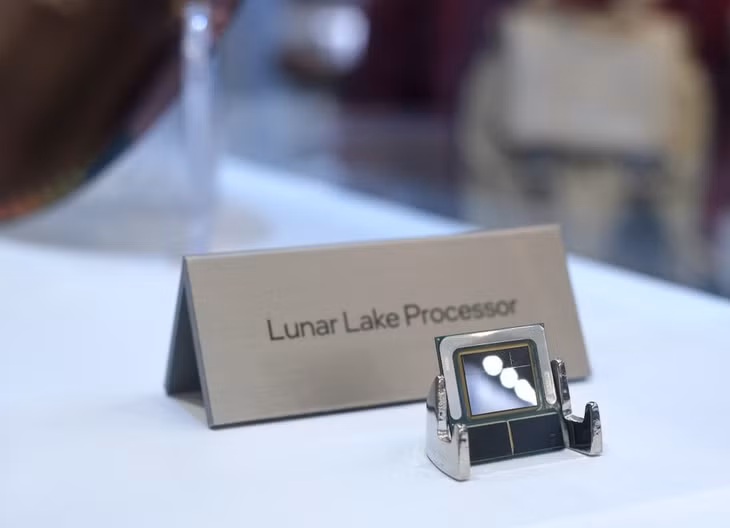Mô hình chip Lunar Lake được trưng bày tại Computex 2024. Ảnh: Anh Lê.