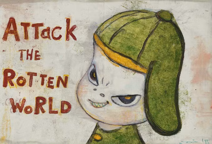 Tác phẩm ''Attack the Rotten World'' được Christie's đấu giá ngày 27/9. Ảnh: Christie's